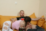 Pony-tailed brunette teen Vika