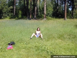 Russian teen posing nude outdoor