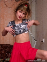 Russian teen double dildo penetration masturbation