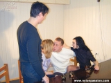 Pantyhose foursome orgy of blonde and brunette girls