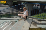 Pissing outdoor on the highway
