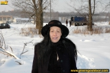 Teen brunette winter outdoor pissing