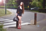 Oublic streetshot in most sexy hooker high heels on hot legs