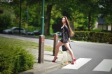 Oublic streetshot in most sexy hooker high heels on hot legs