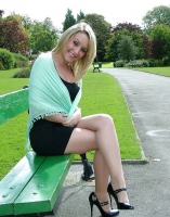 Beautiful Babe in Mini Skirt