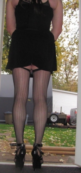 Sissy slut in chastity anal device