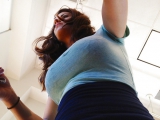 Iphone Candids of Hairstylist With Great Rack