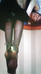 My cum on footjob teen