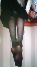 My cum on footjob teen