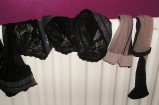 My girlfriends stockings and tights pantyhose wash day.