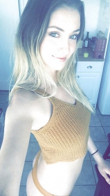 Blonde bimbo slut - takes naked selfies