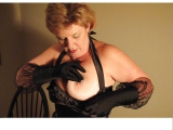 slut wife deb sexy black outfit