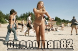 A sweet naked on the beach