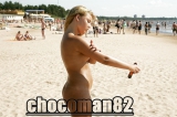 A sweet naked on the beach