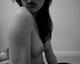 Brunette teen selfies - trying out her new phone camera