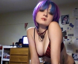 Punk emo selfies - blonde alt girl naked selfshots