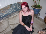 Punk Rock Teen Spreads Legs To Show Pink Pussy