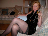 Cathy PVC Shiny Skirt Porn Slut Granny Cock Sucking Slut