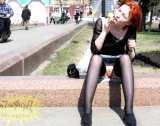 Pussy girls on the street without panties Photo erotica