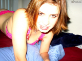 Hot young brunette's poses