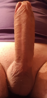 Close-up of my hard cock