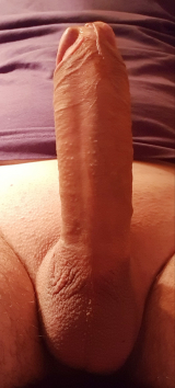 Close-up of my hard cock
