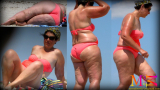 bbw beach candid