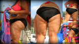 bbw beach candid