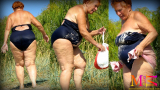 bbw beach candid