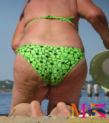 bbw granny and milf beach candid