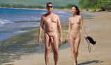 True nudist friends on the beach