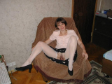 Woman with hairy pussy in stokings 5
