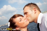 Gang bang in fresh air with slutty bride