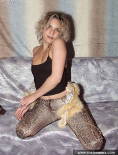Curly girl undressing - N