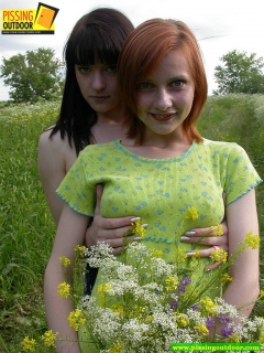 Lesbians peeing on themselves - N