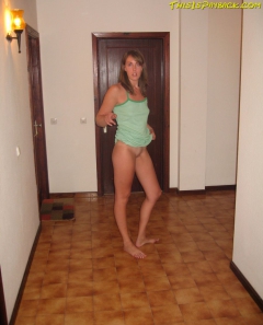 Hot skinny teen poses naked, sucks and rides - N