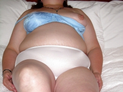 BBW wife panties bra tits pussy ass - N