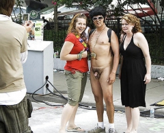 Women and cock in public (CFNM fun) - N