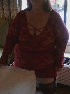 Exposing myself in a hotel in front of an open window. - N