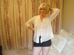 sexy milf fiona in black mini skirt - N