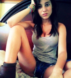 Sexy brunette teen selfies - busty young thing naked selfsho - N