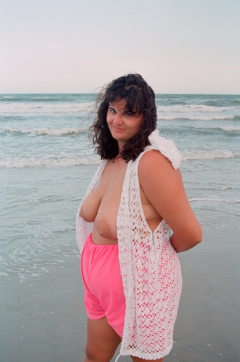 Slut wife nude public outdoors beach camping - N