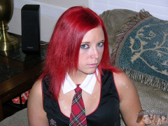 Amateur Redhead Modeling Nude And Showing Small Tits - N