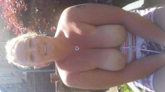 Cum on blonde tits - N