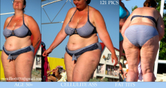 BBW and SSBBW beach voyeur (My work) - N