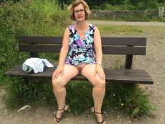 granny shows pussy - N