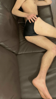 Young teen boy showing off - N