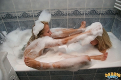 Debbie and lesbian teen in tub - N