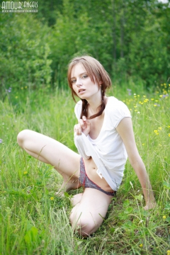 Teen Poses Outdoors - N