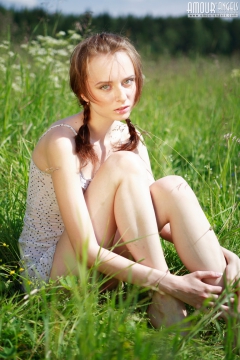 Teen Poses Outdoors - N